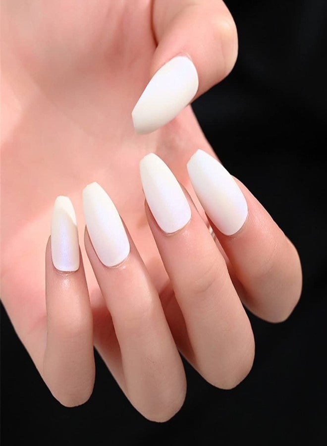 ASVNRES 8 Sheets Glitter Solid White Nail Strips Nail Art Stickers, Solid Color Full Nail Wraps with 3 Pieces Nail File for Nails Christmas Decoration Party Supply for Women Girls Manicure - Image 5
